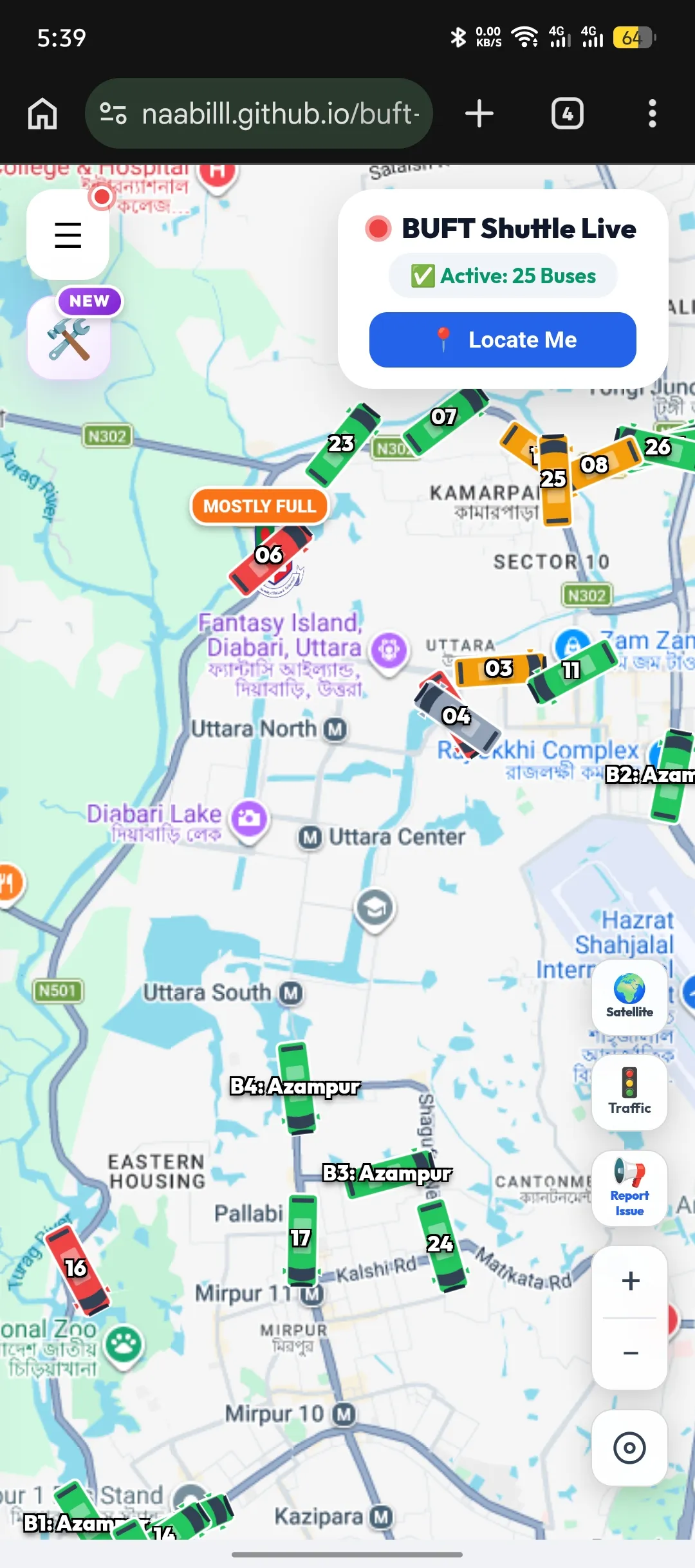 BUFT Bus Tracker Dashboard