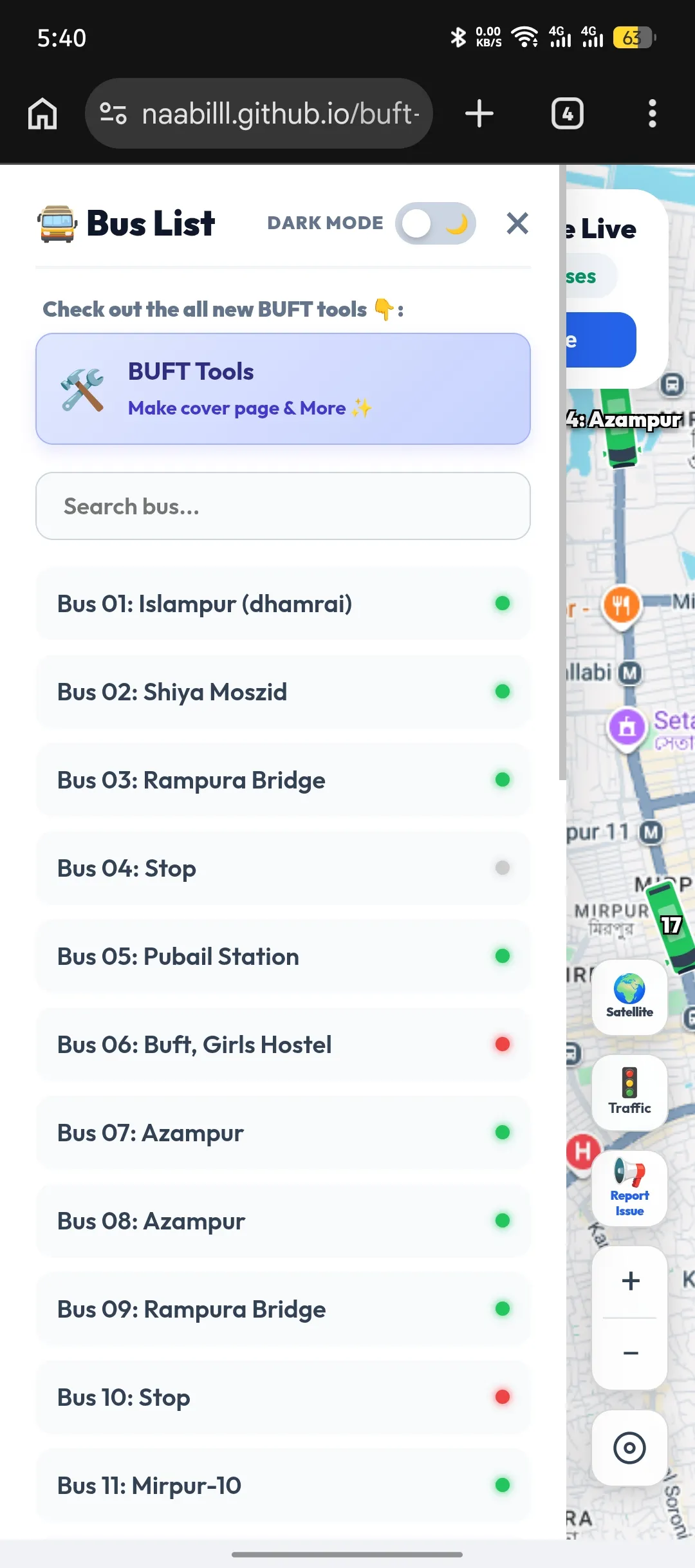 BUFT Tools Dashboard
